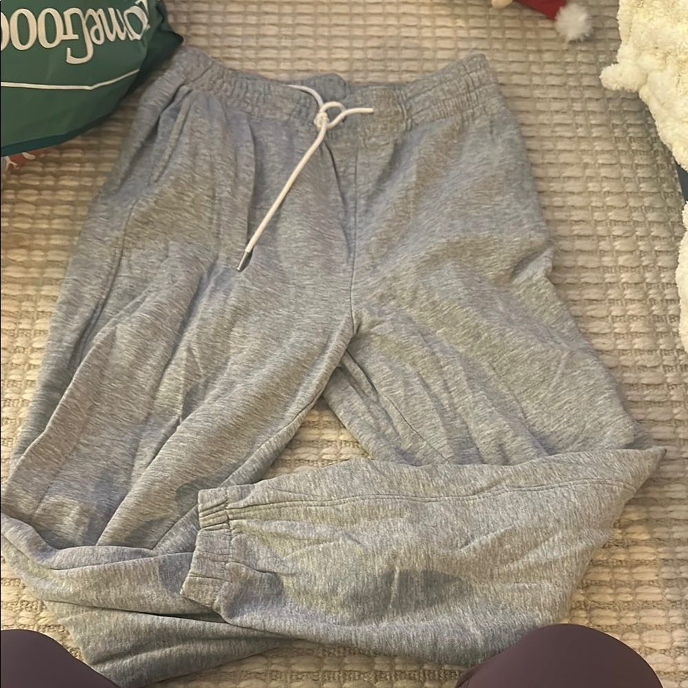 H&M Gray Sweatpants with Adjustable Drawstring